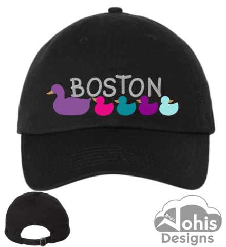 Boston Ducklings - Black Cap FrontBack